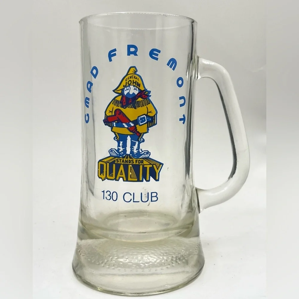 Vintage Gmad Fremont 130 Club Glass Mug Stein General Motors RARE 6.25”T‎
